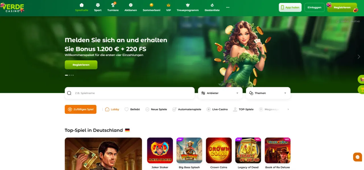 Verde Casino Bonus Angebote